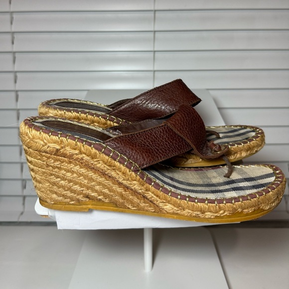 Burberry nova check sandals women wedges size 40 - Picture 5 of 13
